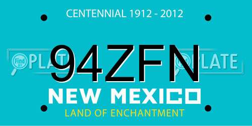 94ZFN New Mexico License Plate