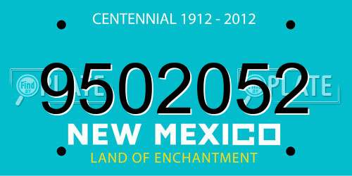 9502052 New Mexico License Plate