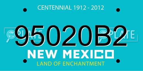 95020B2 New Mexico License Plate