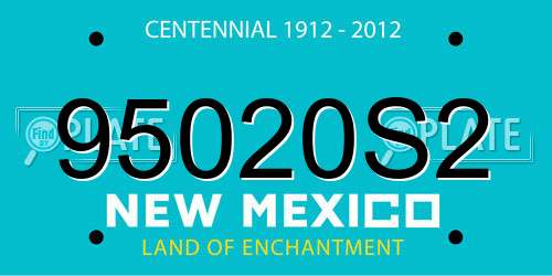 95020S2 New Mexico License Plate