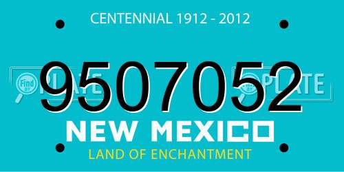 9507052 New Mexico License Plate