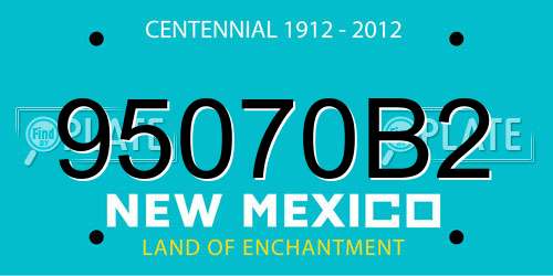 95070B2 New Mexico License Plate