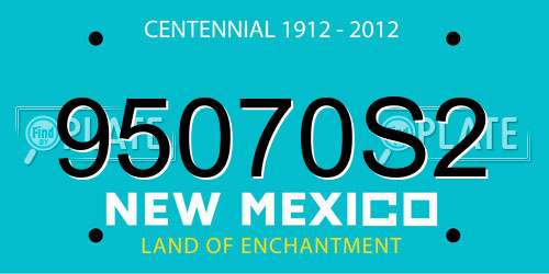 95070S2 New Mexico License Plate