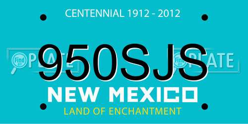 950SJS New Mexico License Plate