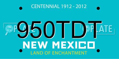 950TDT New Mexico License Plate