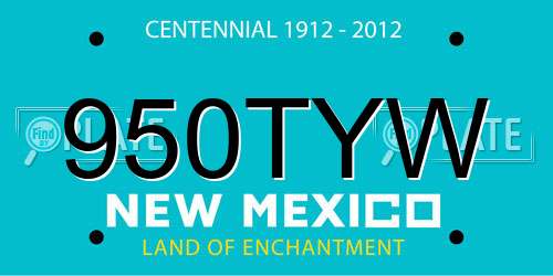950TYW New Mexico License Plate