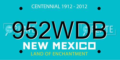 952WDB New Mexico License Plate