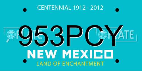 953PCY New Mexico License Plate