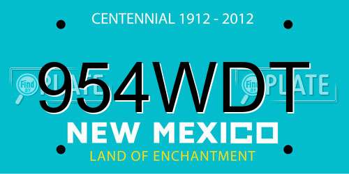 954WDT New Mexico License Plate
