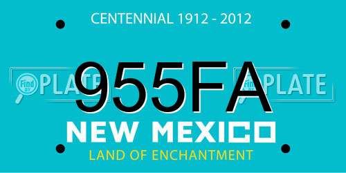 955FA New Mexico License Plate