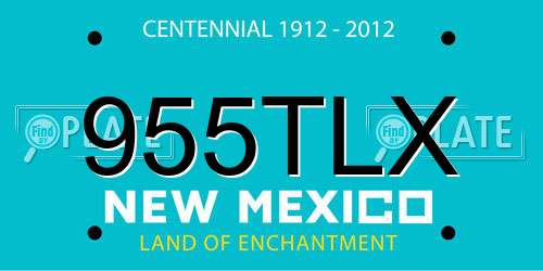955TLX New Mexico License Plate
