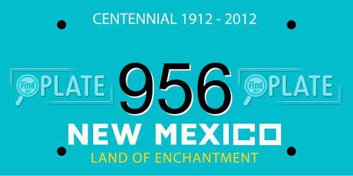 956 New Mexico License Plate