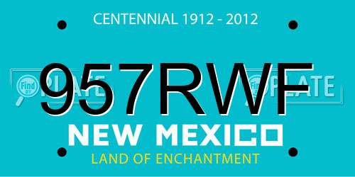 957RWF New Mexico License Plate