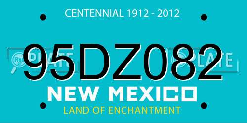 95DZ082 New Mexico License Plate