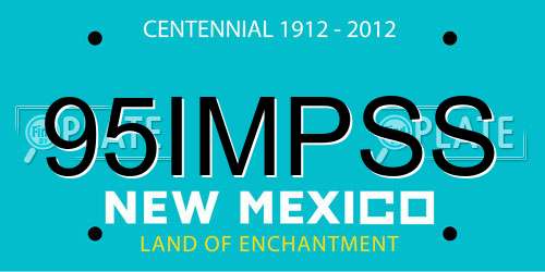 95IMPSS New Mexico License Plate