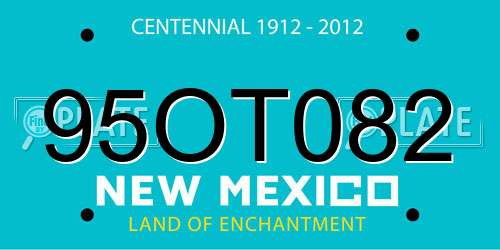 95OT082 New Mexico License Plate