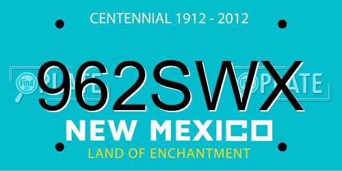 962SWX New Mexico License Plate