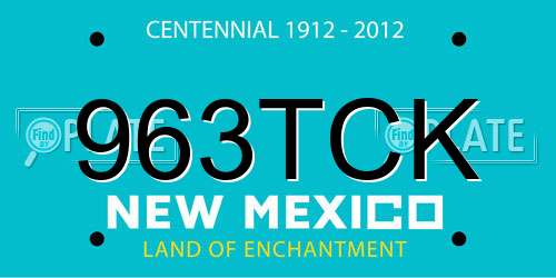 963TCK New Mexico License Plate