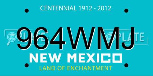 964WMJ New Mexico License Plate