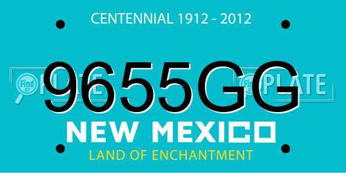 9655GG New Mexico License Plate