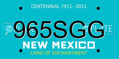 965SGG New Mexico License Plate