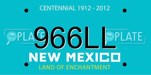 966LL New Mexico License Plate