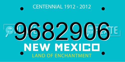 9682906 New Mexico License Plate