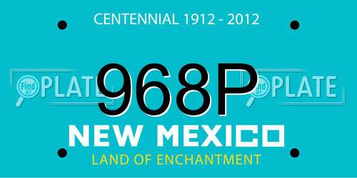 968P New Mexico License Plate