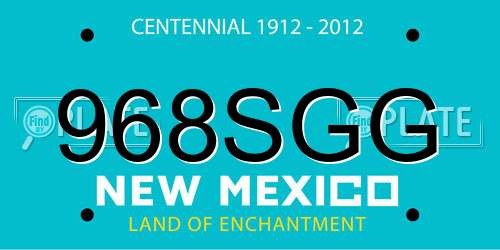 968SGG New Mexico License Plate