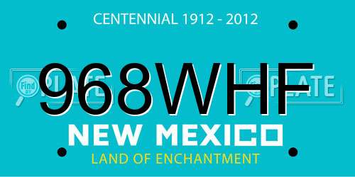 968WHF New Mexico License Plate