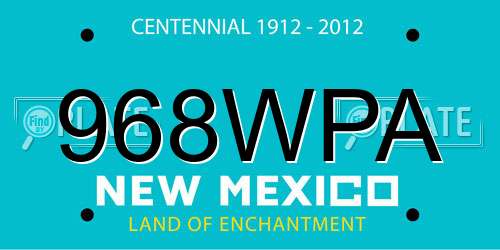 968WPA New Mexico License Plate