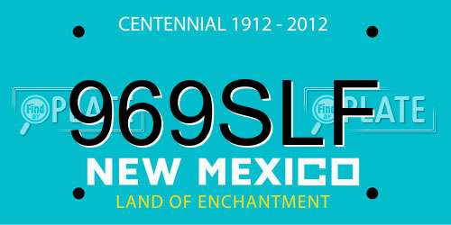 969SLF New Mexico License Plate