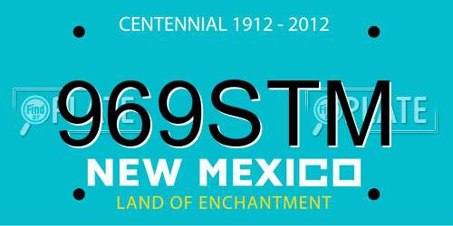 969STM New Mexico License Plate