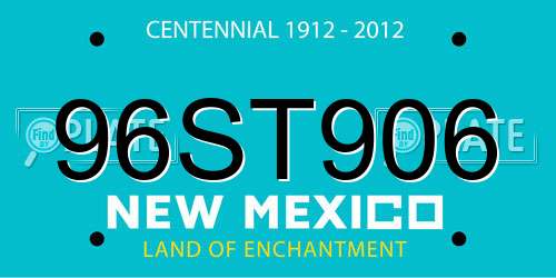 96ST906 New Mexico License Plate