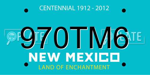 970TM6 New Mexico License Plate