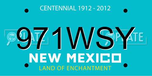 971WSY New Mexico License Plate