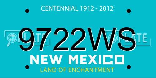 9722WS New Mexico License Plate