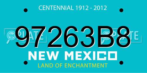 97263B8 New Mexico License Plate