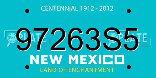 97263S5 New Mexico License Plate