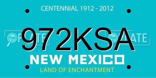 972KSA New Mexico License Plate