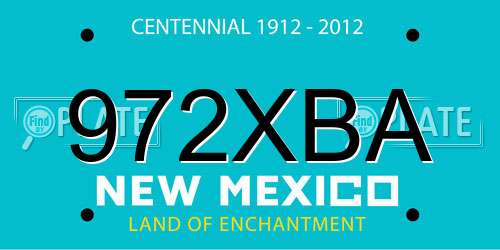 972XBA New Mexico License Plate