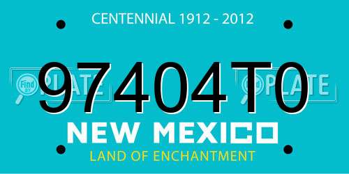 97404T0 New Mexico License Plate