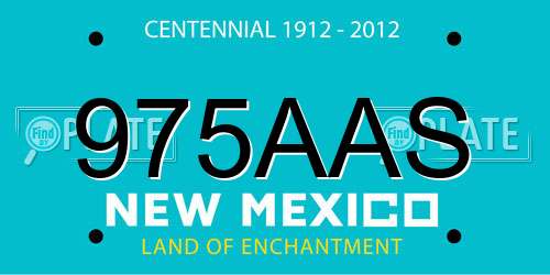975AAS New Mexico License Plate