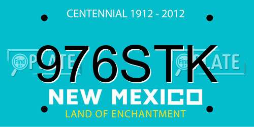 976STK New Mexico License Plate