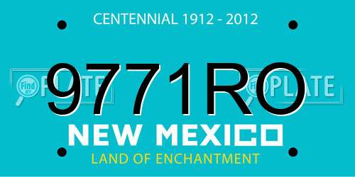 9771RO New Mexico License Plate