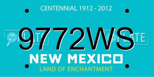 9772WS New Mexico License Plate