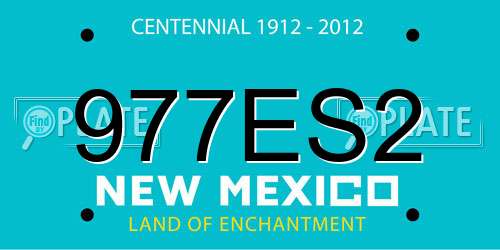 977ES2 New Mexico License Plate