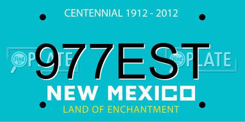 977EST New Mexico License Plate