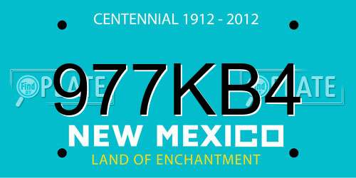 977KB4 New Mexico License Plate