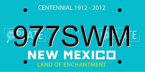 977SWM New Mexico License Plate